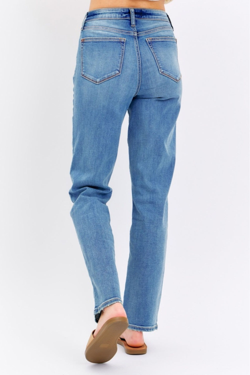 Judy Blue Full Size High Waist Straight Jeans-Denim-Inspired by Justeen-Women's Clothing Boutique in Chicago, Illinois