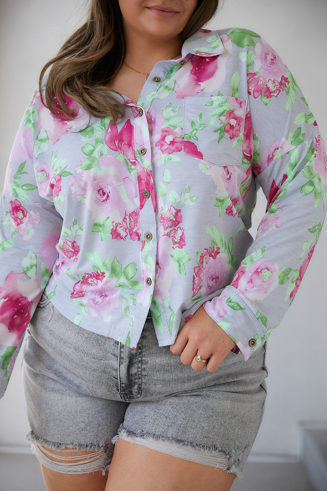 Thinking On It Open Back Floral Top-Long Sleeve Tops-Inspired by Justeen-Women's Clothing Boutique in Chicago, Illinois