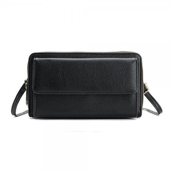 Missy Faux Leather Wallet Cross Body-Wallets & Coin Pouches-Inspired by Justeen-Women's Clothing Boutique in Chicago, Illinois