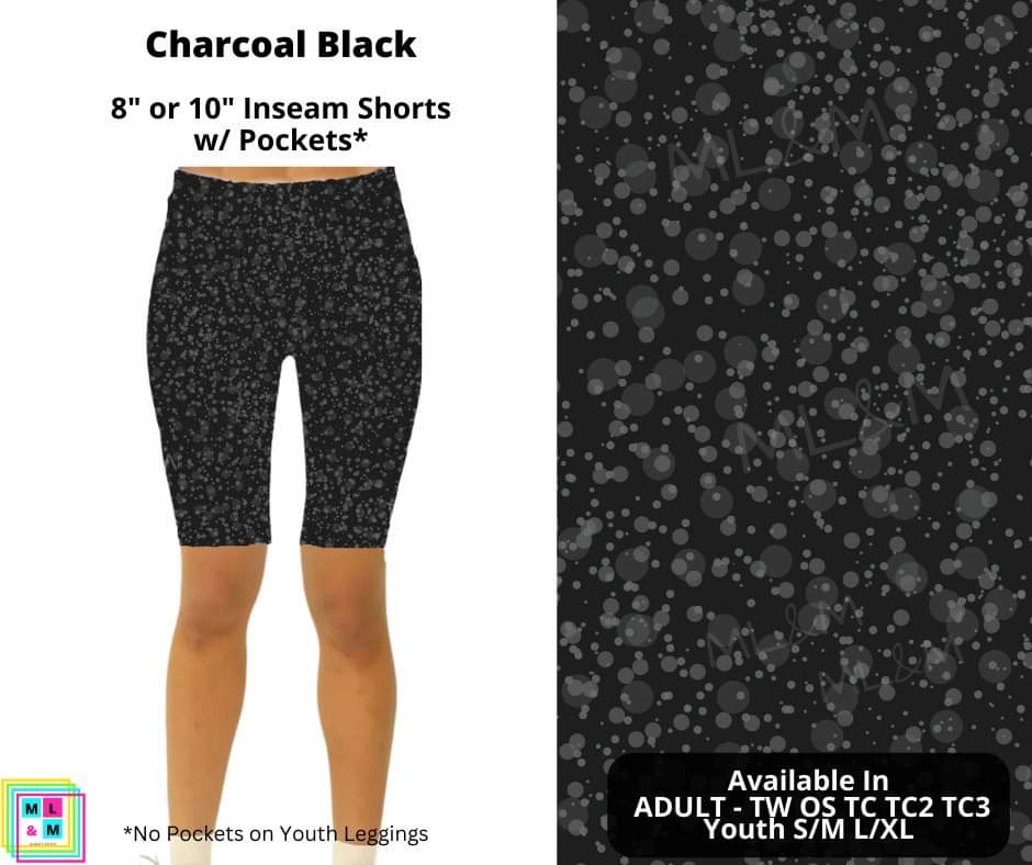 Charcoal Black Shorts-Shorts-Inspired by Justeen-Women's Clothing Boutique in Chicago, Illinois