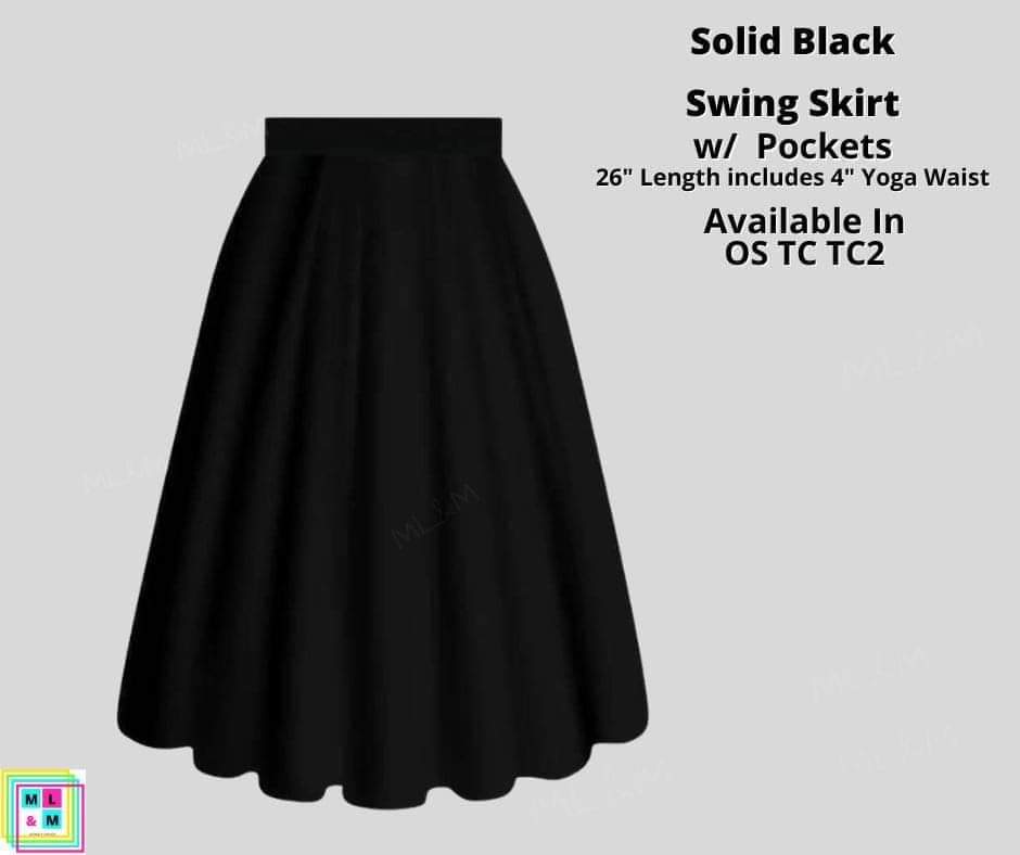 Solid Black Skirt-Skirts-Inspired by Justeen-Women's Clothing Boutique in Chicago, Illinois