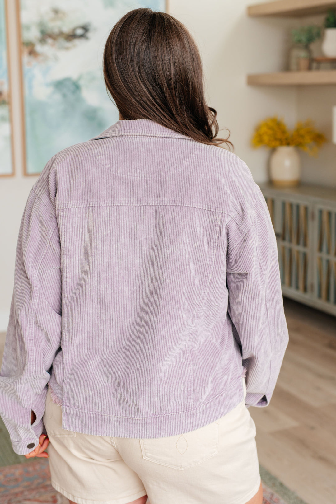 Main Stage Corduroy Jacket in Lavender-Outerwear-Inspired by Justeen-Women's Clothing Boutique in Chicago, Illinois