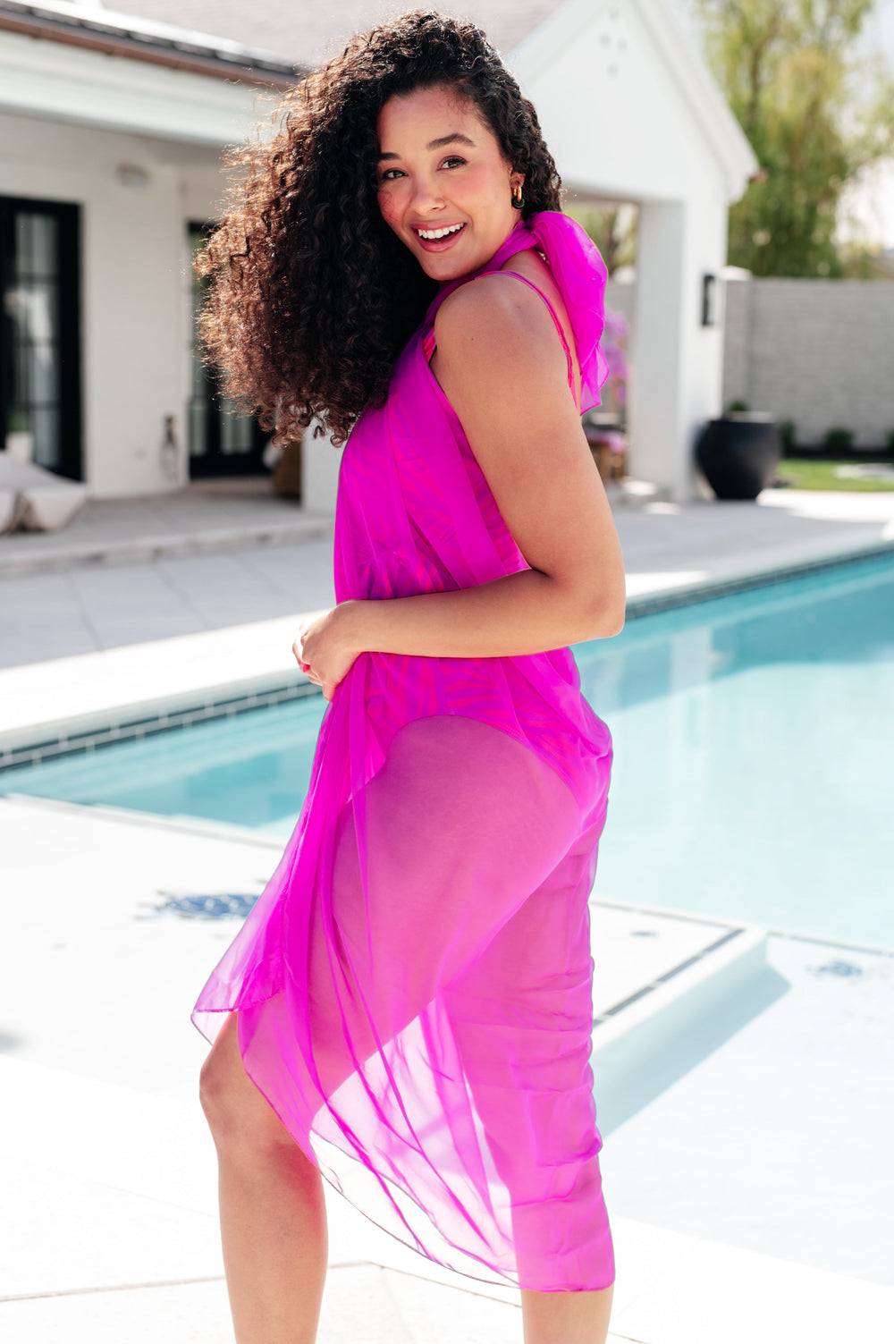 Wrapped In Summer Versatile Swim Cover in Pink-Swimwear-Inspired by Justeen-Women's Clothing Boutique in Chicago, Illinois