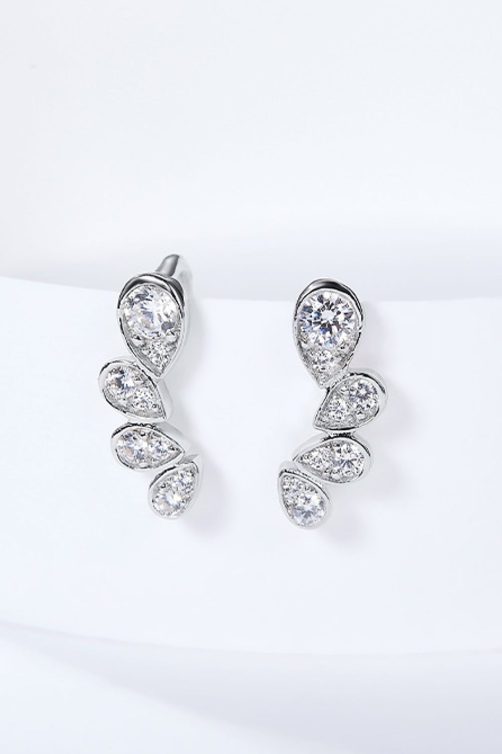 Pear Shape Moissanite Earrings-Earrings-Inspired by Justeen-Women's Clothing Boutique in Chicago, Illinois