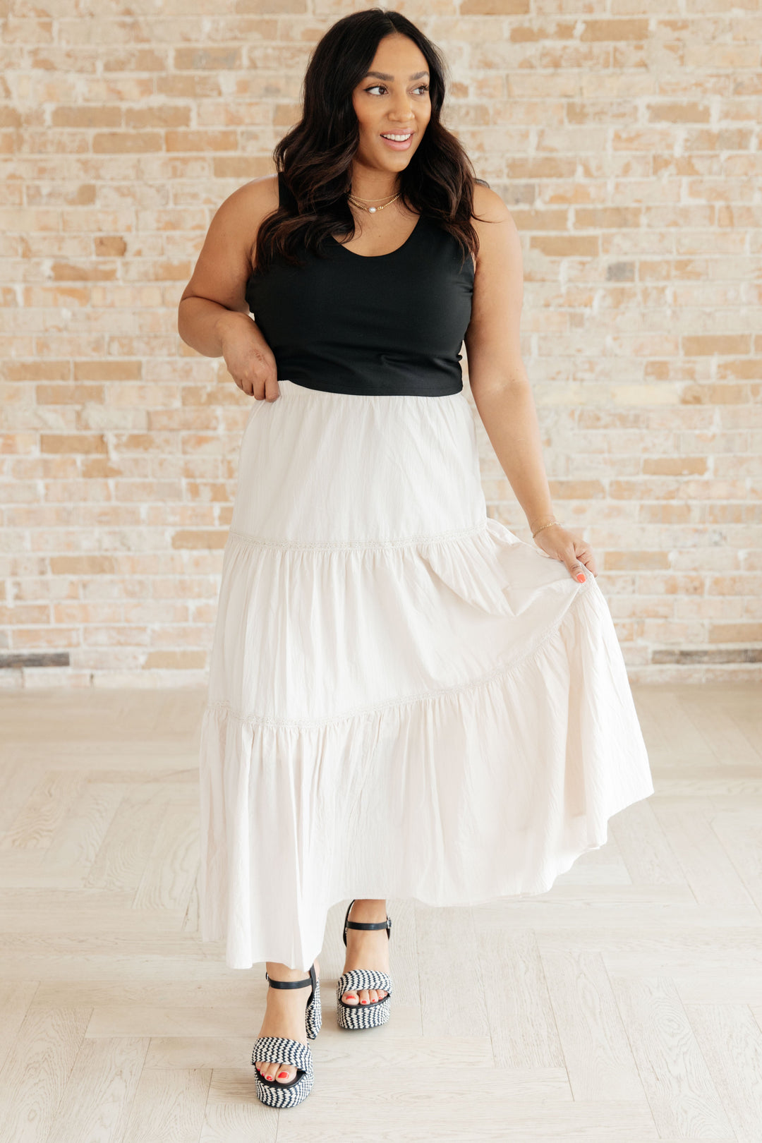 Let It Begin Tiered Maxi Skirt-Skirts-Inspired by Justeen-Women's Clothing Boutique in Chicago, Illinois