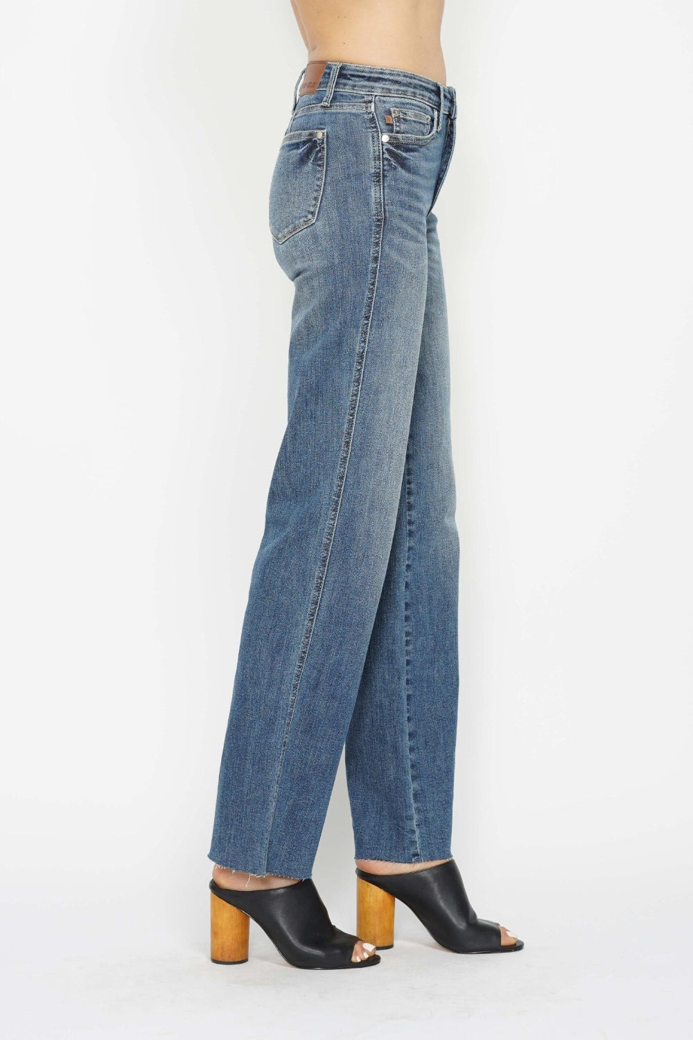 Judy Blue Full Size Tummy Control Straight Jeans-Denim-Inspired by Justeen-Women's Clothing Boutique