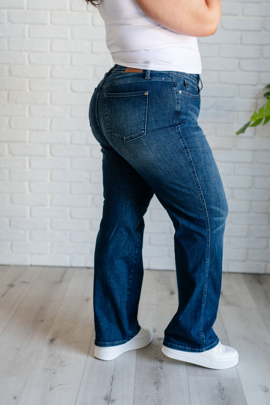 Muriel Mid Rise Control Top Classic Straight Jeans-Denim-Inspired by Justeen-Women's Clothing Boutique