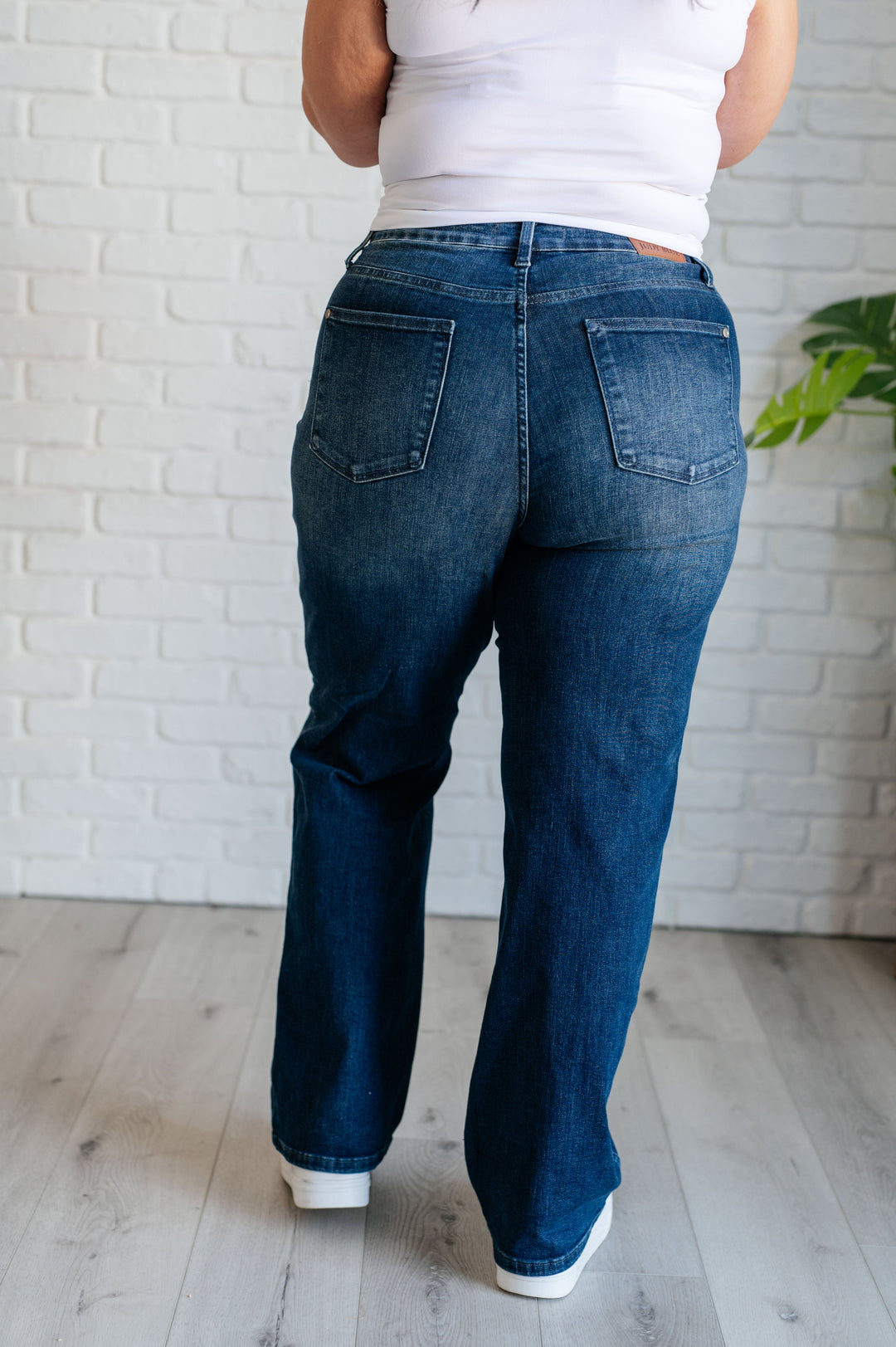 Muriel Mid Rise Control Top Classic Straight Jeans-Denim-Inspired by Justeen-Women's Clothing Boutique