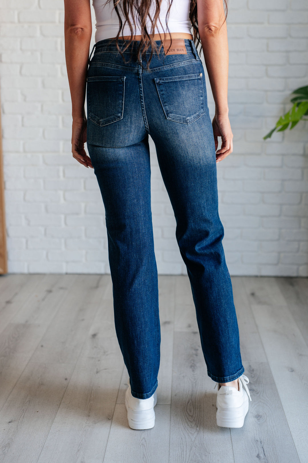 Muriel Mid Rise Control Top Classic Straight Jeans-Denim-Inspired by Justeen-Women's Clothing Boutique