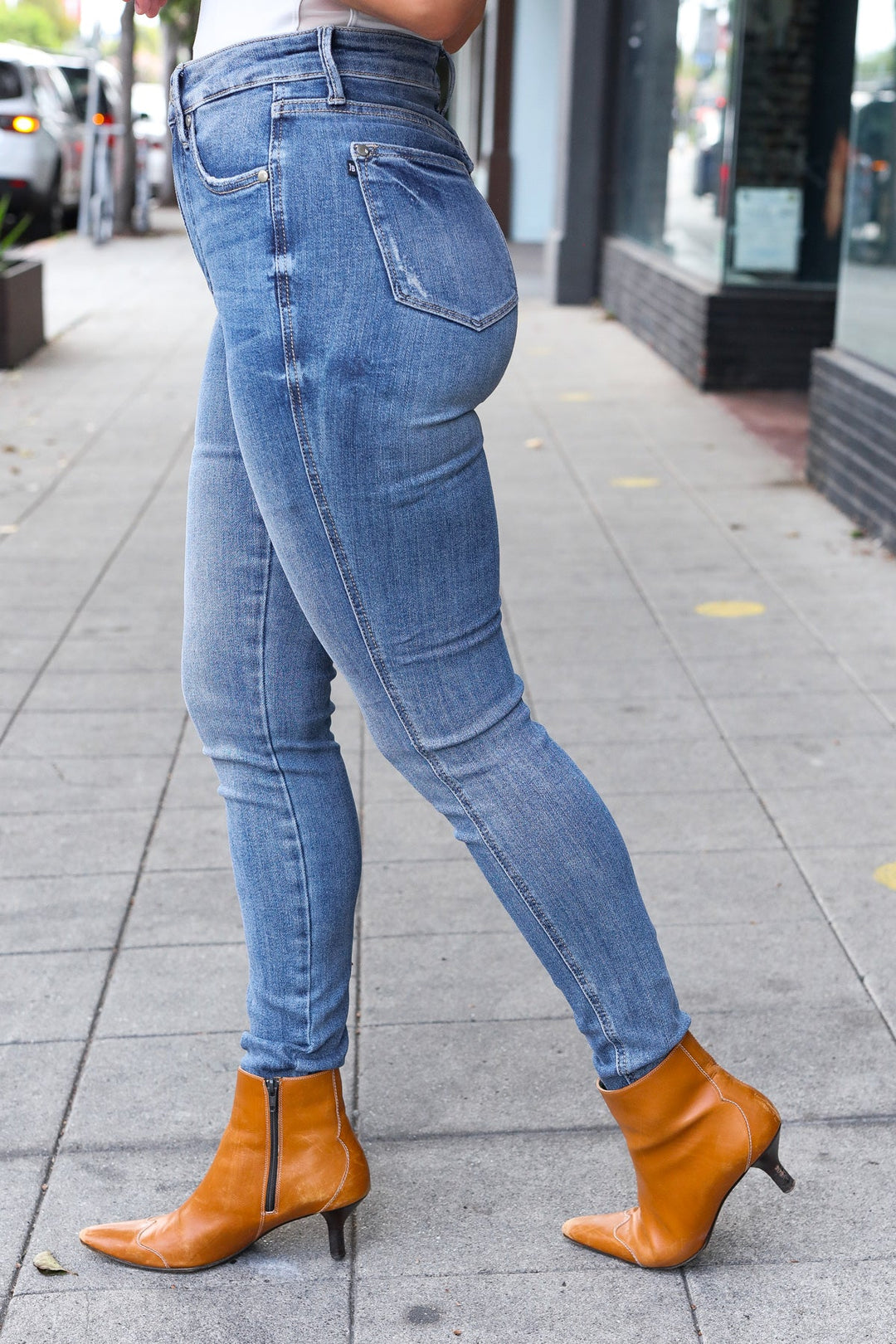 Judy Blue Medium Wash High Rise Skinny Jeans-Inspired by Justeen-Women's Clothing Boutique