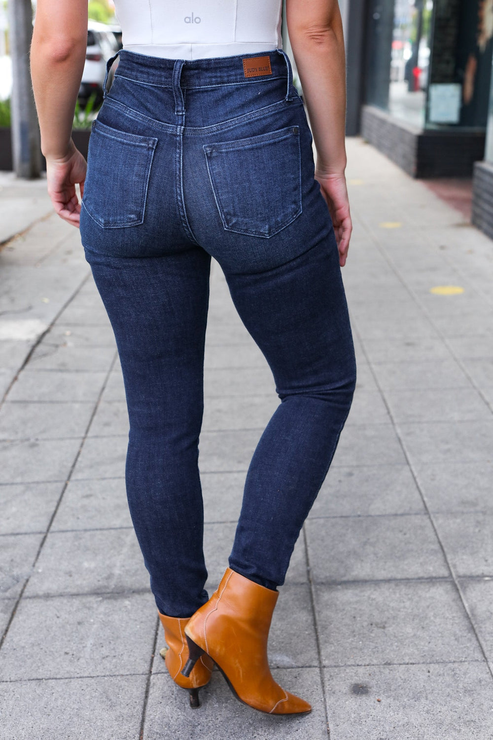 Judy Blue Dark Wash High Rise Skinny Jeans-Inspired by Justeen-Women's Clothing Boutique