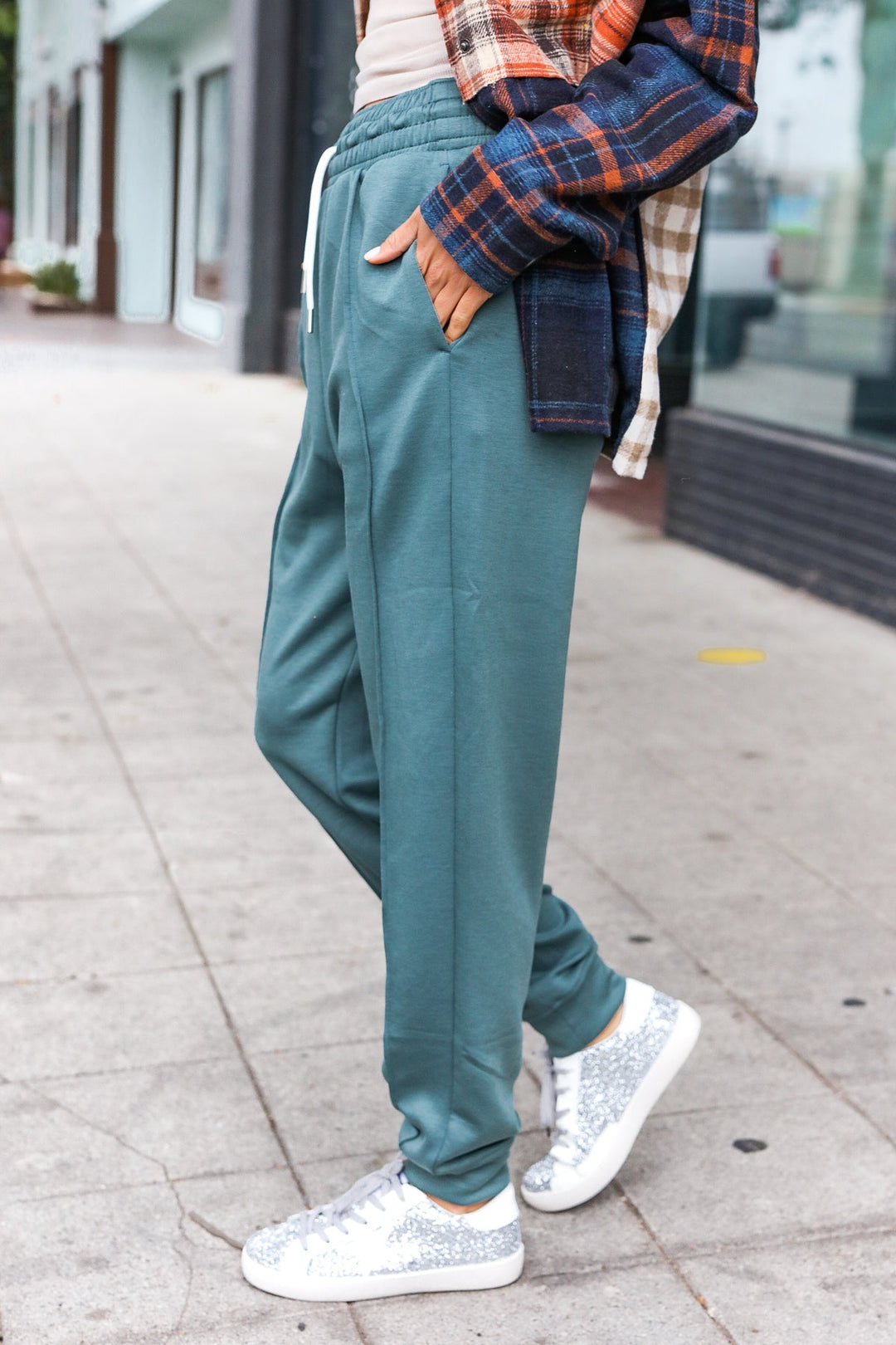 Ash Jade Knit Front Seam Sweatpants-Inspired by Justeen-Women's Clothing Boutique