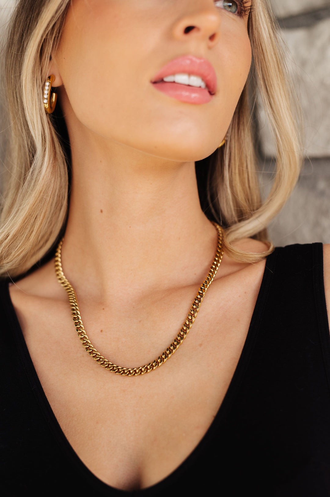 Chain Reaction Gold Plated Choker-Necklaces-Inspired by Justeen-Women's Clothing Boutique in Chicago, Illinois