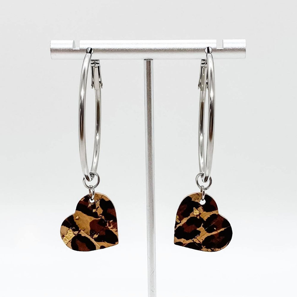 Leopard Valentine Heart Collection (Earrings and Bracelet Sold Separately)-Earrings-Inspired by Justeen-Women's Clothing Boutique