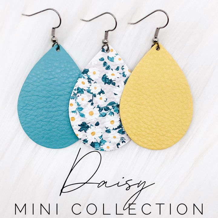 2" Daisy Mini Collection (Leather)- Earrings-Earrings-Inspired by Justeen-Women's Clothing Boutique