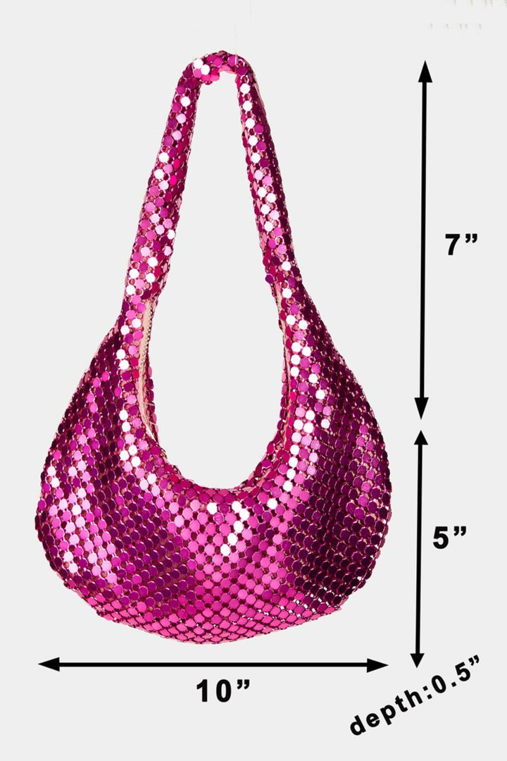 Fame Sequin Disc Handbag-200 Purses/Bags-Inspired by Justeen-Women's Clothing Boutique