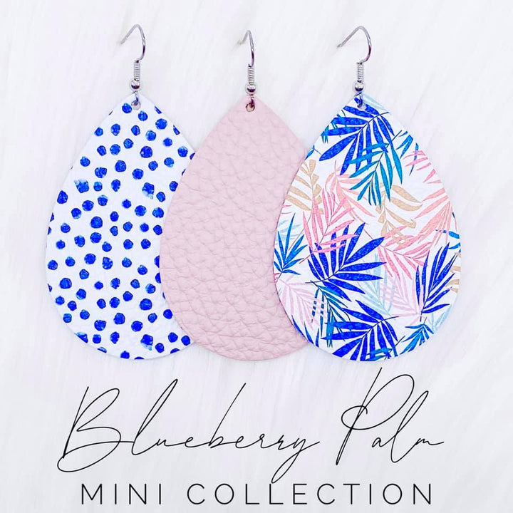 2.5" Blueberry Palm Mini Collection -Summer Earrings-Earrings-Inspired by Justeen-Women's Clothing Boutique