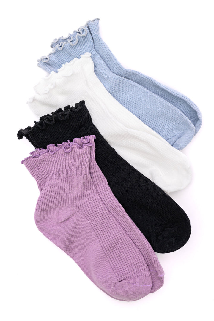 I'm Your Gal Frilly Socks Four Pack-220 Beauty/Gift-Inspired by Justeen-Women's Clothing Boutique