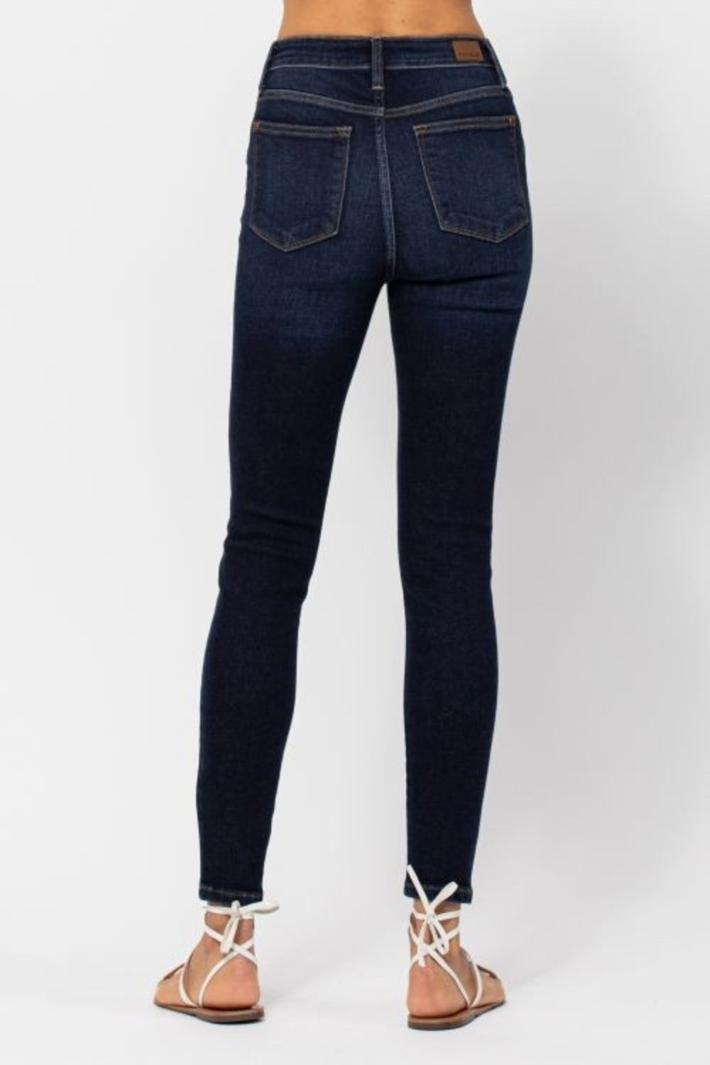 Judy Blue Full Size High Waist Handsand Skinny Jeans-Denim-Inspired by Justeen-Women's Clothing Boutique