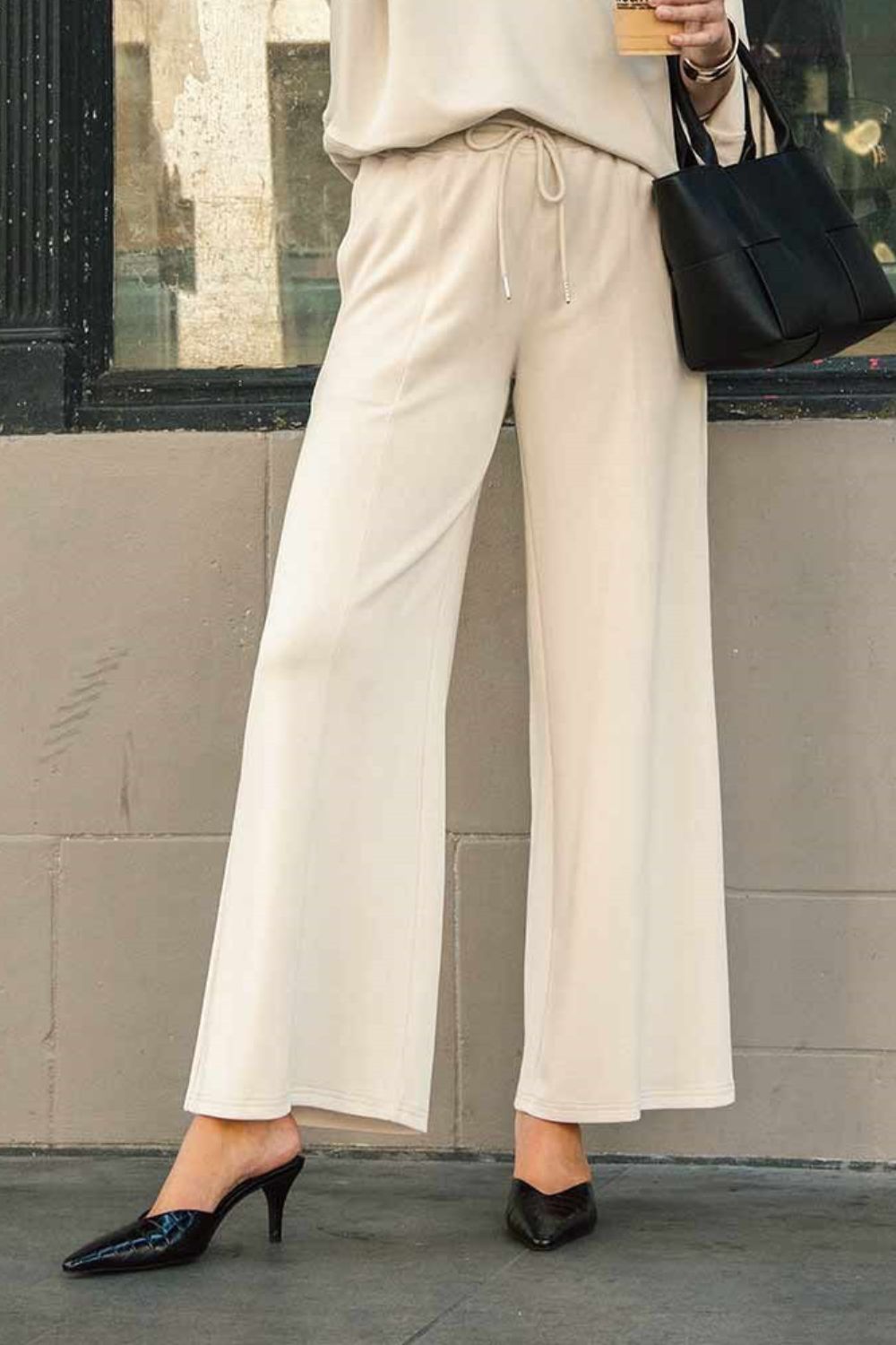 Umgee Full Size Drawstring Wide Leg Pants with Pockets-Pants-Inspired by Justeen-Women's Clothing Boutique