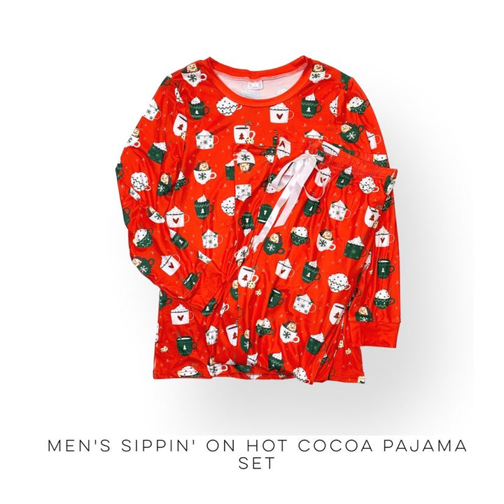 Men's Sippin' on Hot Cocoa Pajama Set-Shirley & Stone-Inspired by Justeen-Women's Clothing Boutique