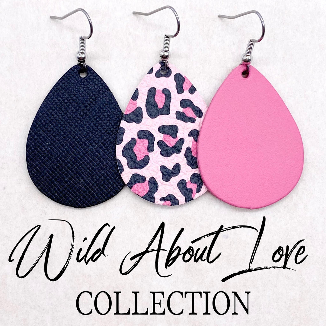 1.5" Wild About Love Mini Collection (leather) -Earrings-Earrings-Inspired by Justeen-Women's Clothing Boutique