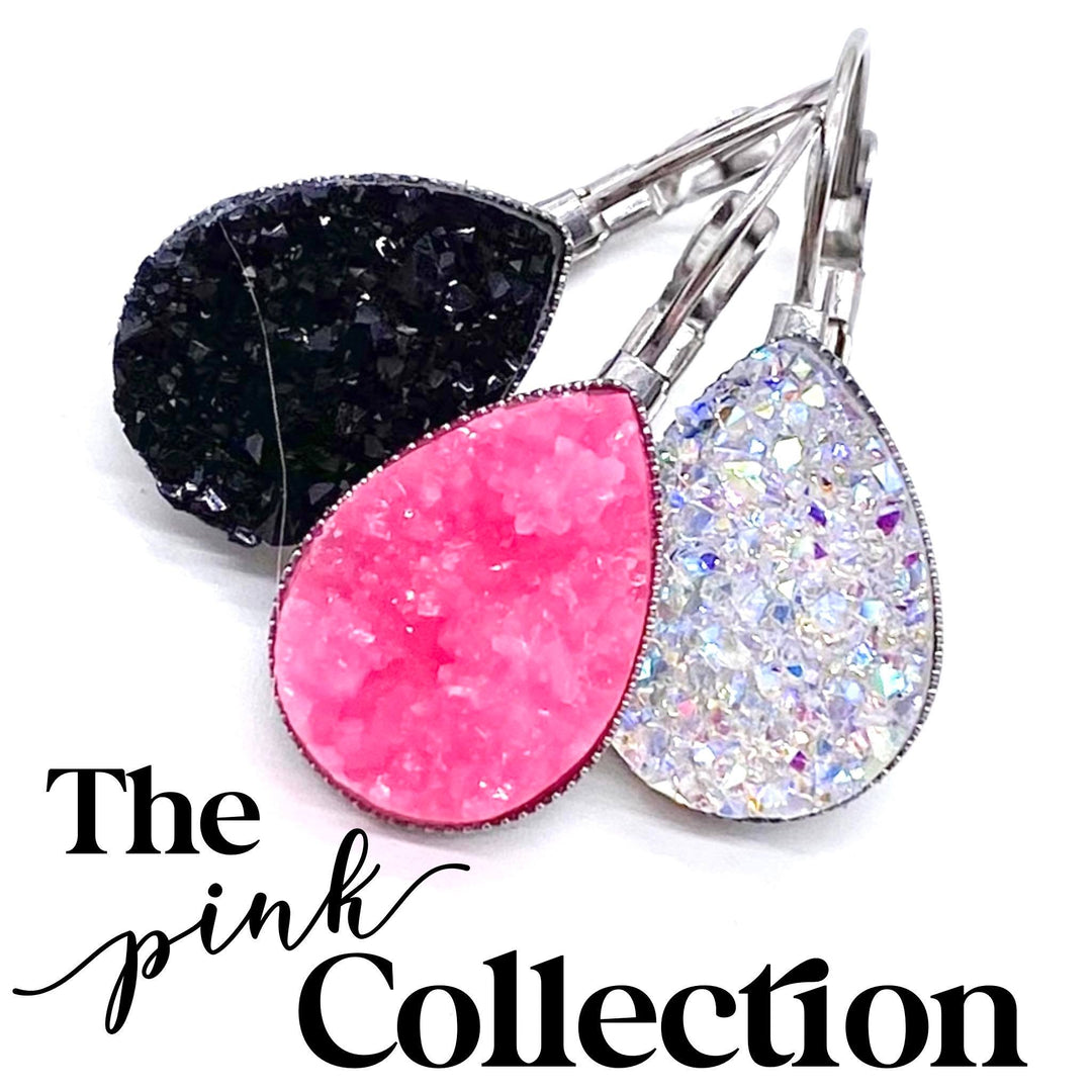 Big as Texas Teardrop Dangles: Pink Collection -Earrings-Earrings-Inspired by Justeen-Women's Clothing Boutique