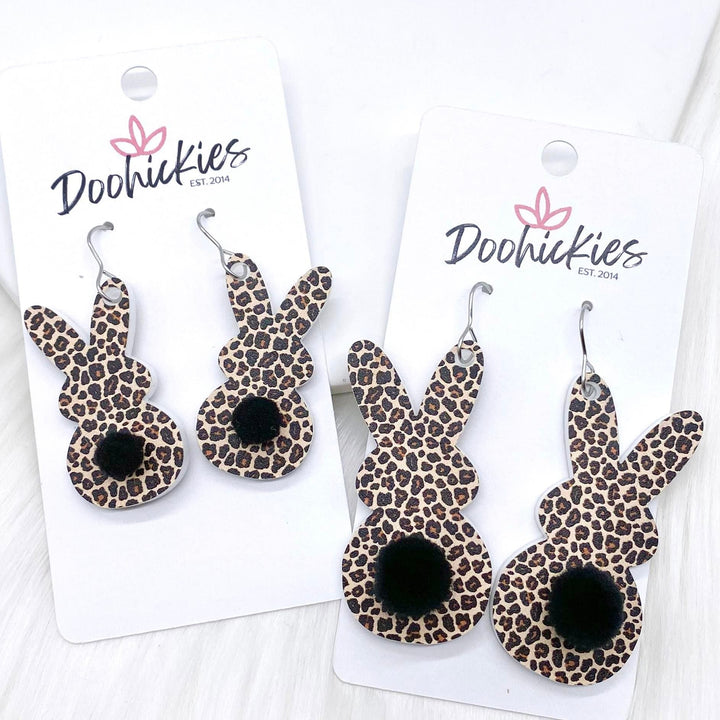 NEW Leopard Bunny Tail Acrylics -Easter Earrings-Inspired by Justeen-Women's Clothing Boutique