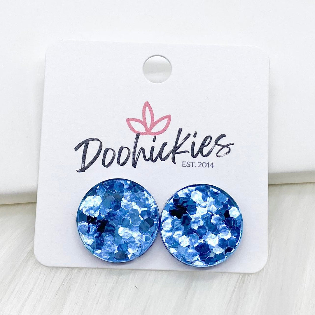 18mm Glitter Drops -Earrings-Earrings-Inspired by Justeen-Women's Clothing Boutique