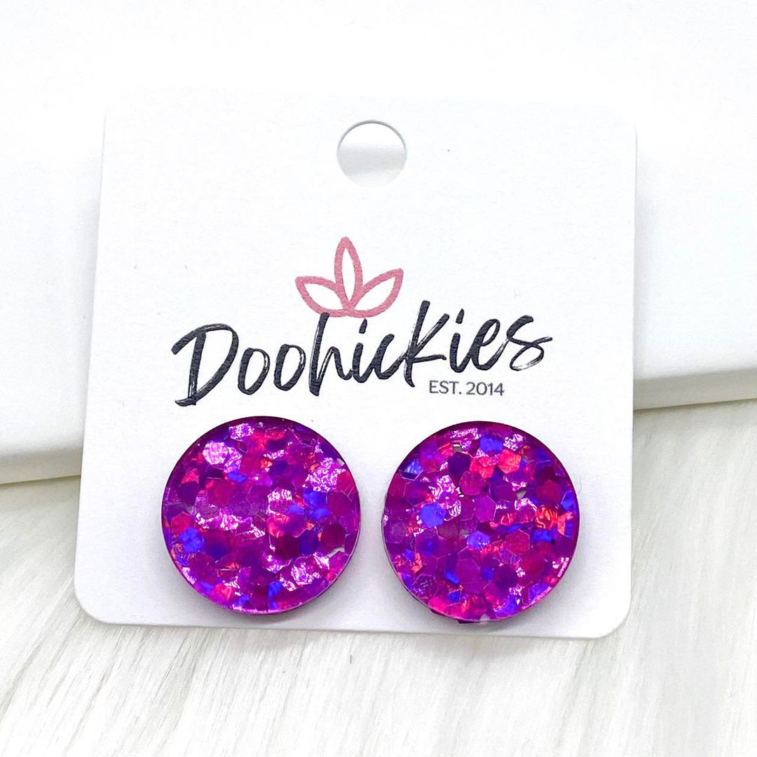 18mm Glitter Drops -Earrings-Earrings-Inspired by Justeen-Women's Clothing Boutique