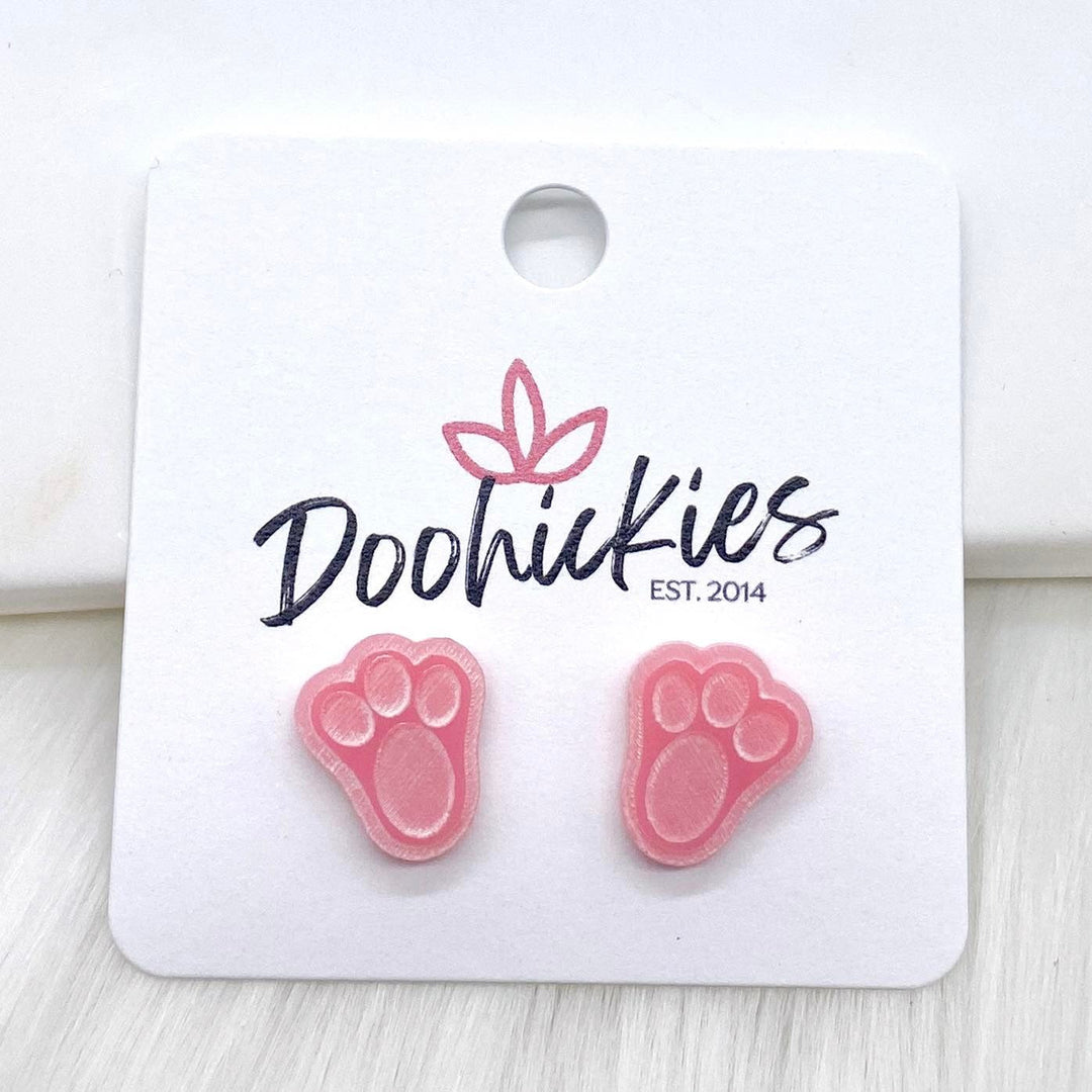 Pastel Bunny Paw Studs - Easter Earrings-Earrings-Inspired by Justeen-Women's Clothing Boutique