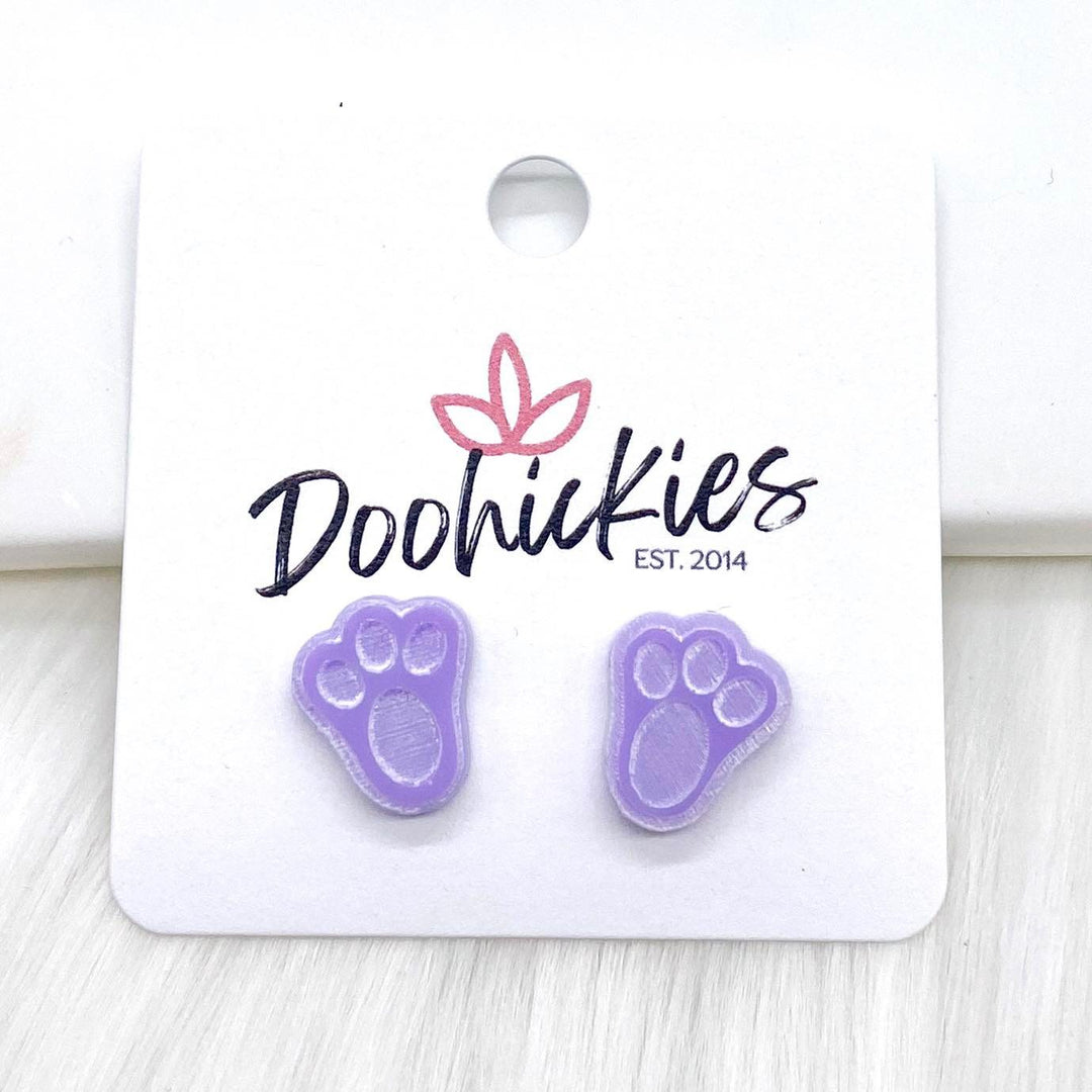 Pastel Bunny Paw Studs - Easter Earrings-Earrings-Inspired by Justeen-Women's Clothing Boutique