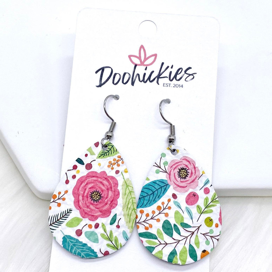 1.5" Spring Mini Collection (leather) - Earrings-Earrings-Inspired by Justeen-Women's Clothing Boutique