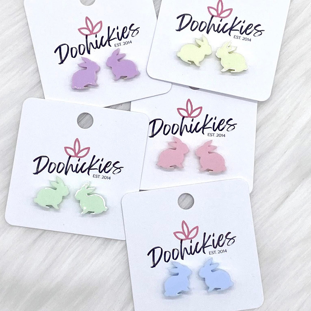 15mm Pastel Rabbits -Easter Earrings-Earrings-Inspired by Justeen-Women's Clothing Boutique