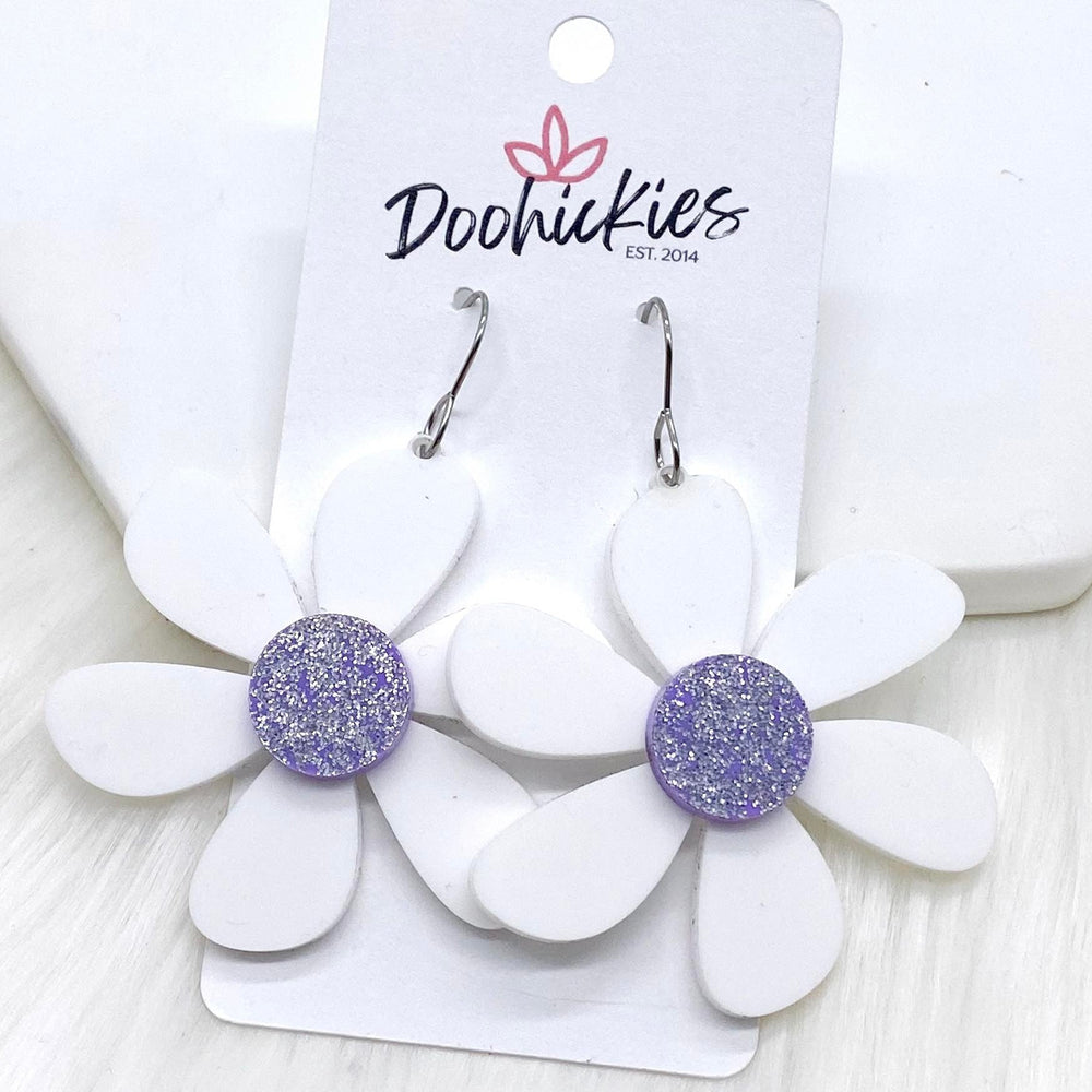 2" Groovy Daisy Acrylics - Earrings-Earrings-Inspired by Justeen-Women's Clothing Boutique