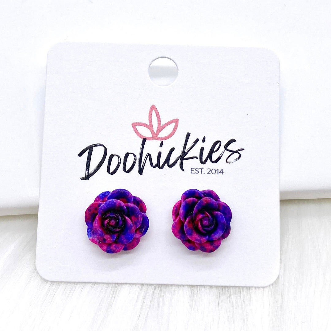 14mm Rose Singles -Earrings-Earrings-Inspired by Justeen-Women's Clothing Boutique