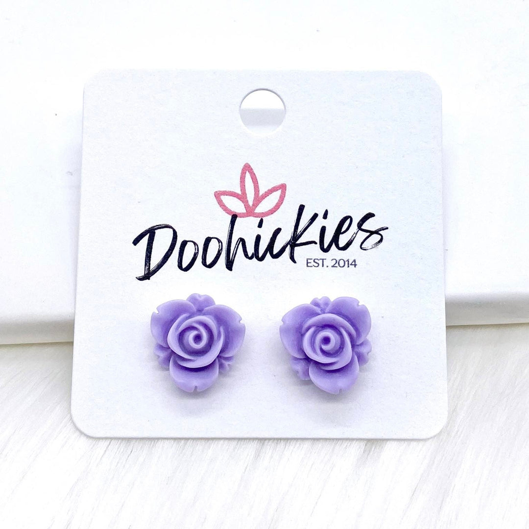 13mm Blooming Rose Singles -Earrings-Earrings-Inspired by Justeen-Women's Clothing Boutique