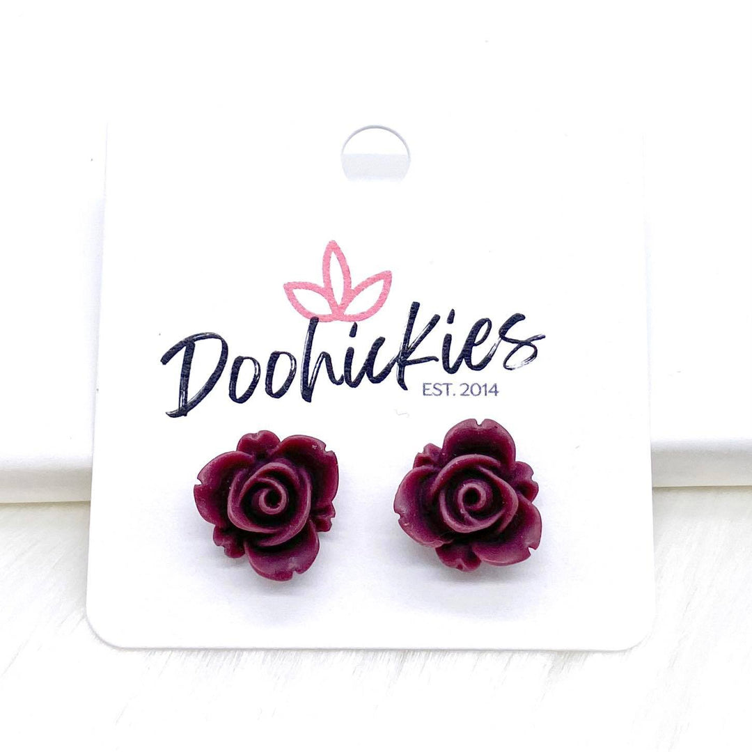 13mm Blooming Rose Singles -Earrings-Earrings-Inspired by Justeen-Women's Clothing Boutique