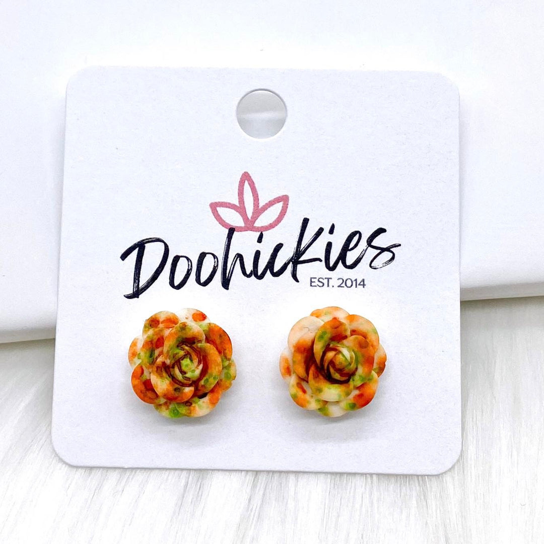 14mm Rose Singles -Earrings-Earrings-Inspired by Justeen-Women's Clothing Boutique