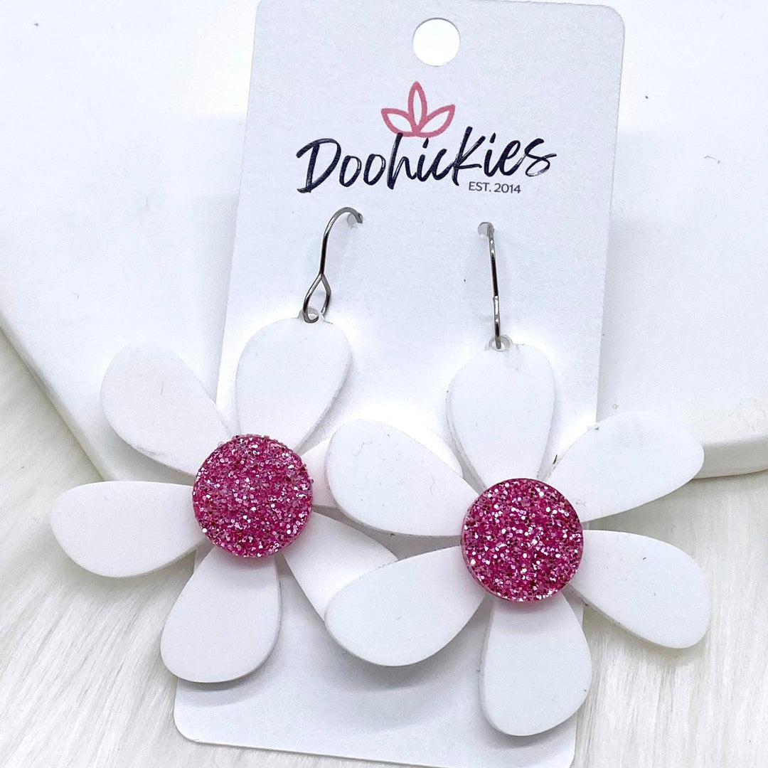 2" Groovy Daisy Acrylics - Earrings-Earrings-Inspired by Justeen-Women's Clothing Boutique