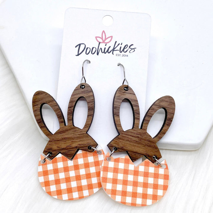 3" Hatching Hares - Easter Earrings-Inspired by Justeen-Women's Clothing Boutique