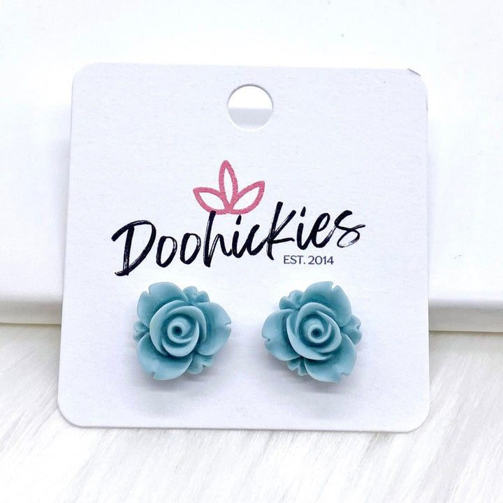 13mm Blooming Rose Singles -Earrings-Earrings-Inspired by Justeen-Women's Clothing Boutique