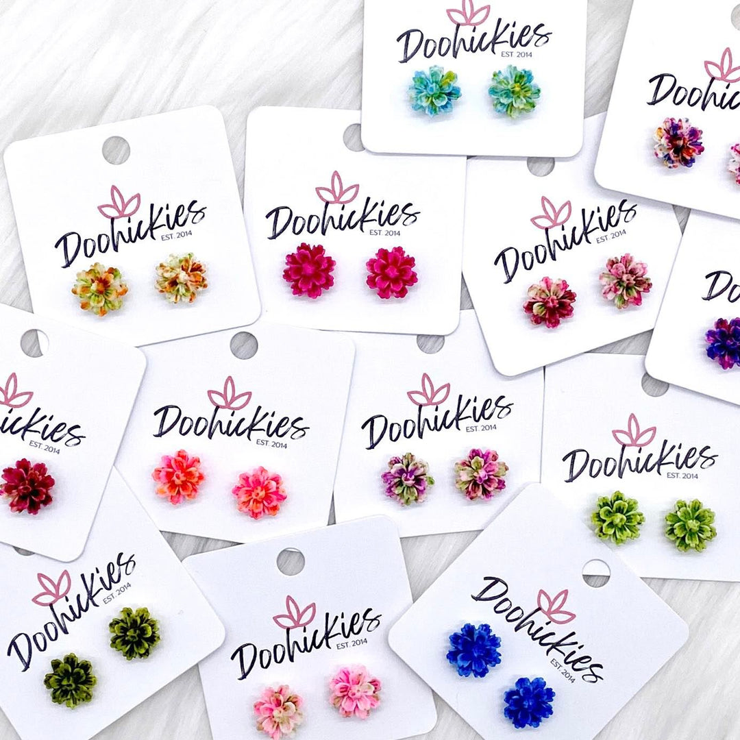 11mm Flower Singles -Earrings-Earrings-Inspired by Justeen-Women's Clothing Boutique