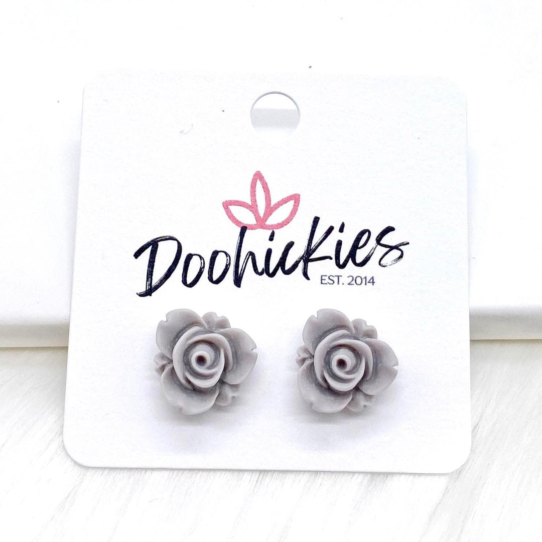 13mm Blooming Rose Singles -Earrings-Earrings-Inspired by Justeen-Women's Clothing Boutique