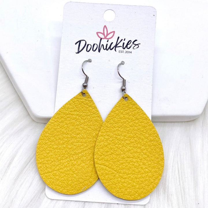 2" Daisy Mini Collection (Leather)- Earrings-Earrings-Inspired by Justeen-Women's Clothing Boutique