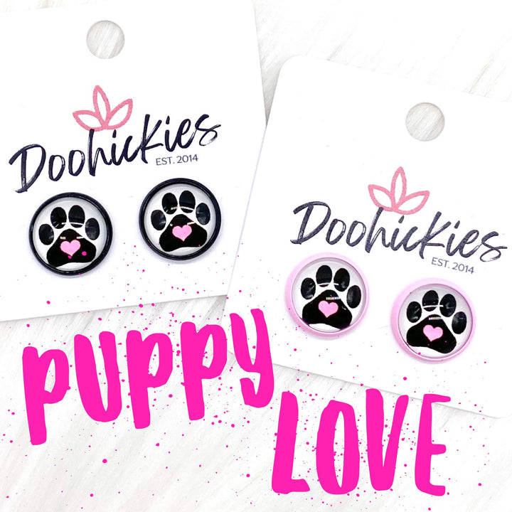 12mm Puppy Love Singles -Earrings-Earrings-Inspired by Justeen-Women's Clothing Boutique