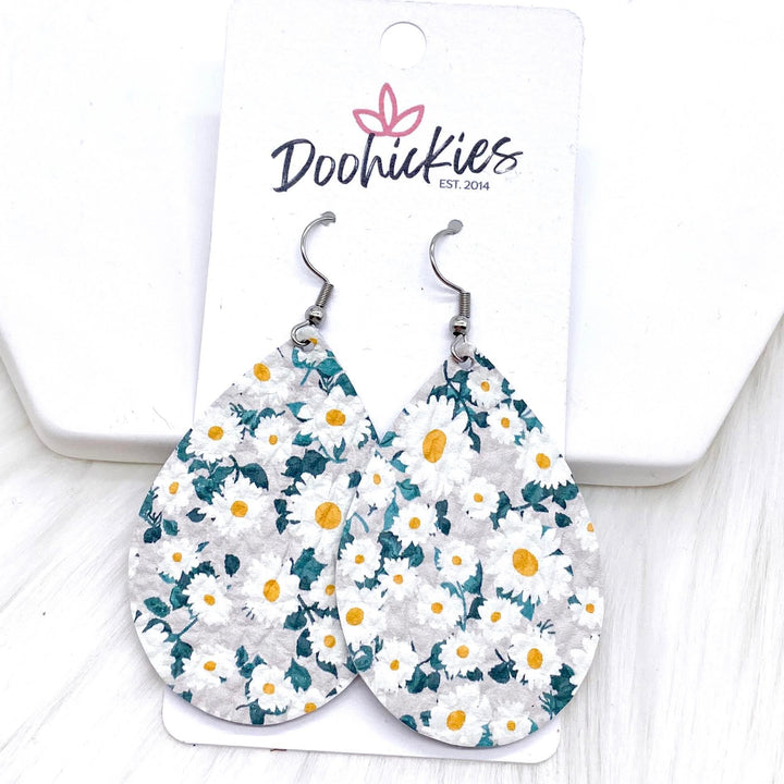 2" Daisy Mini Collection (Leather)- Earrings-Earrings-Inspired by Justeen-Women's Clothing Boutique