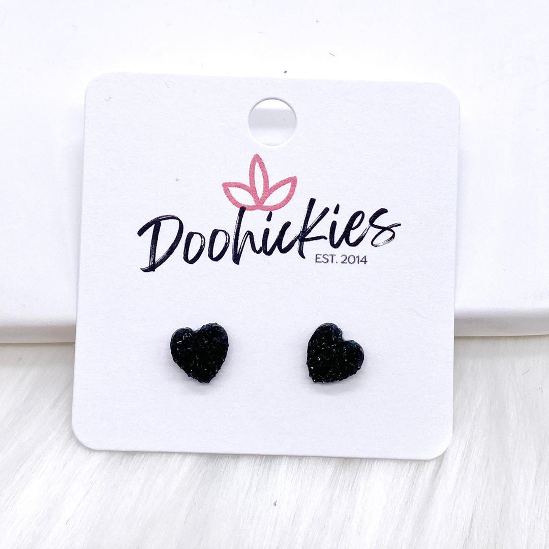 8mm Sparkle Valentine Hearts -Earrings-Inspired by Justeen-Women's Clothing Boutique