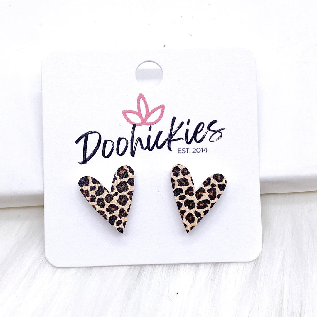 16mm Valentine Heart Studs -Earrings-Earrings-Inspired by Justeen-Women's Clothing Boutique