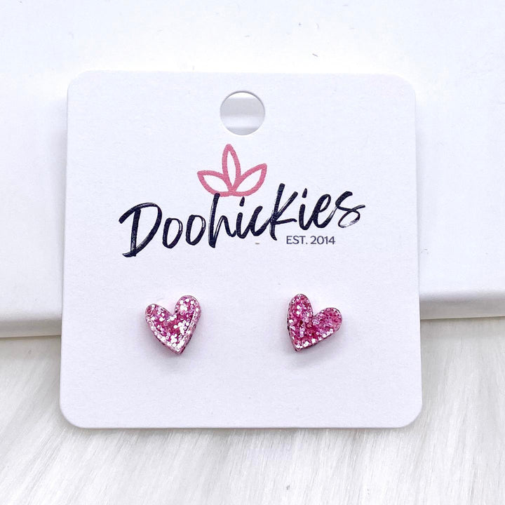 8mm Tiny Confetti Valentine Hearts -Earrings-Earrings-Inspired by Justeen-Women's Clothing Boutique